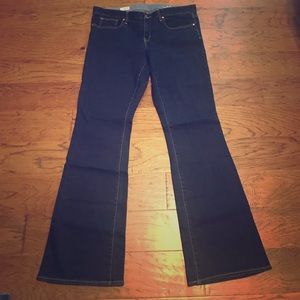 Gap curvy dark denim flair leg jeans size 14